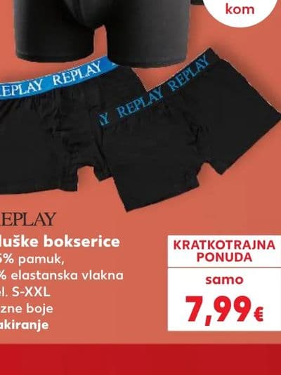 REPLAY Muške bokserice