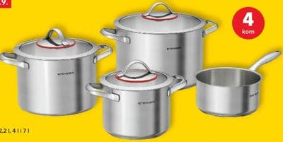 MEHRZER Set lonaca s poklopcima