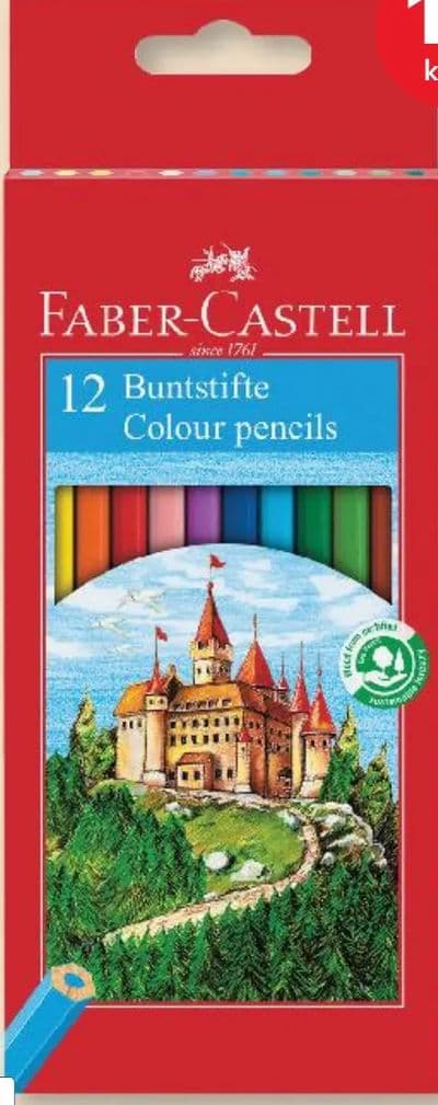 FABER-CASTELL Drvene boje sa šililom pakiranje