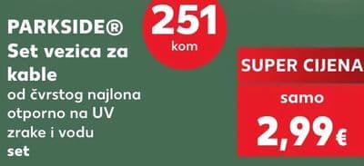 PARKSIDE® Set vezica za kabele
