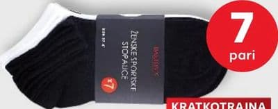 Ženske stopalice od pamuka i umjetnih vlakana