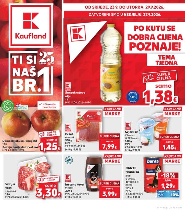 Kaufland - Glavni katalog (23. 09. 2026. - 29. 09. 2026.)
