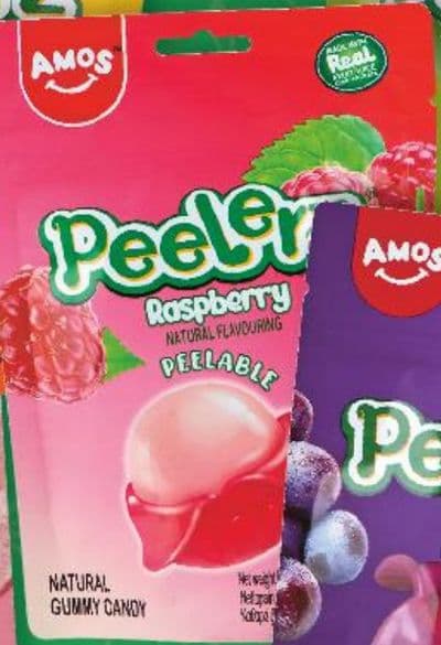 AMOS Peelrz Raspberry Natural Flavouring Gummy Candy
