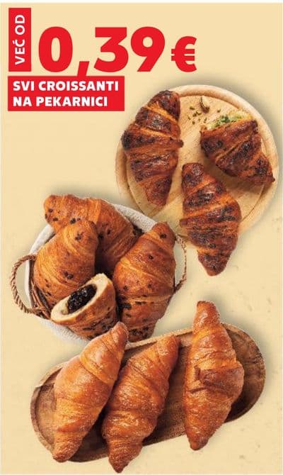 Svi Croissant na pekarnici
