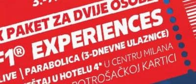 1X PAKET ZA DVIJE OSOBE F1® EXPERIENCES