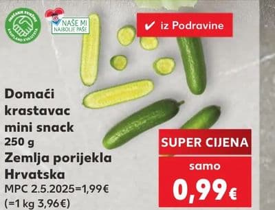 Domaći krastavac mini snack