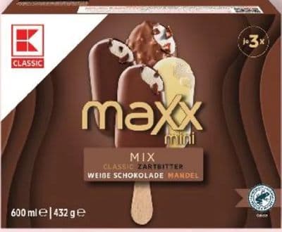 Sladoled Mini Maxx classic ili bijela čokolada i badem