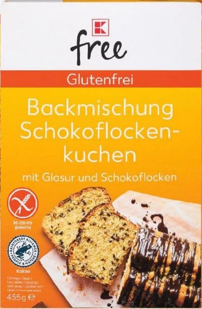 free Backmischung Schokoflockenkuchen mit Glasur und Schokoflocken