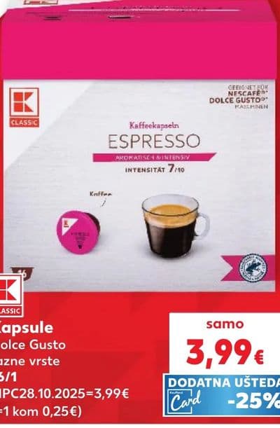 Kapsule Dolce Gusto razne vrste
