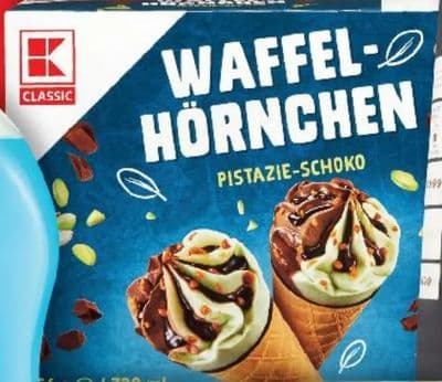 K-Classic Waffel-Hörnchen Pistazie-Schoko