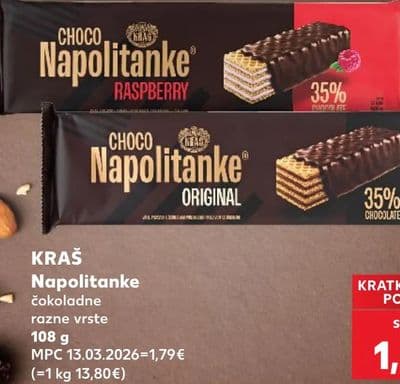 Kraš Napolitanke čokoladne razne vrste