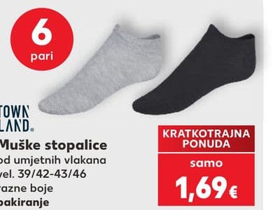 TOWN LAND Muške stopalice od umjetnih vlakana