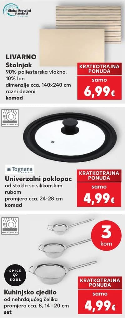 Tognana Univerzalni poklopac od stakla sa silikonskim rubom