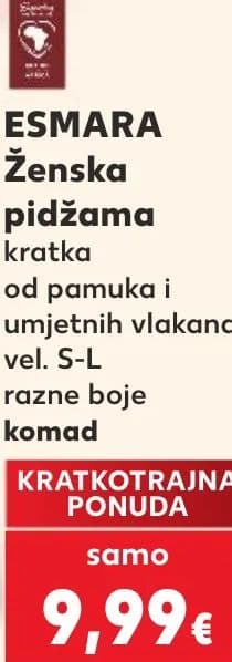 ESMARA ESMARA Ženska pidžama kratka