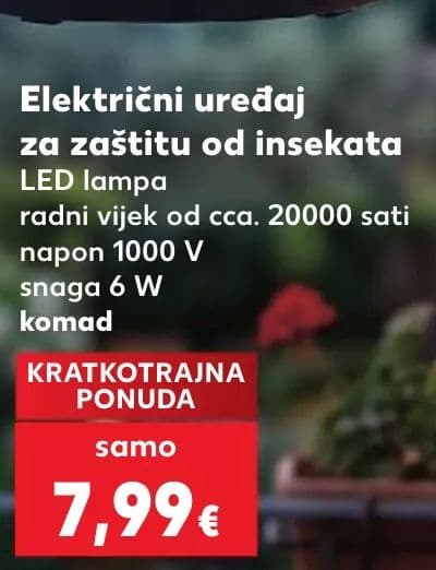 ELEKTRO-PROTECT Električni uređaj za zaštitu od insekata LED lampa