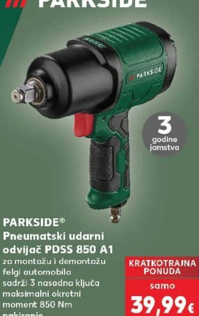 PARKSIDE PARKSIDE® Pneumatski udarni odvijač PDSS 850 A1