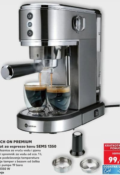 SWITCH ON PREMIUM Aparat za espresso kavu SEMS 1350