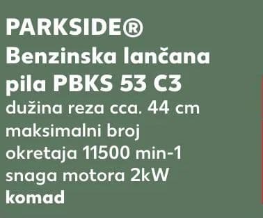 PARKSIDE PARKSIDE® Benzinska lančana pila PBKS 53 C3