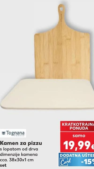 Tognana Kamen za pizzu s lopatom od drva