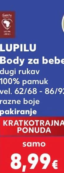 LUPILU Body za bebe dugi rukav