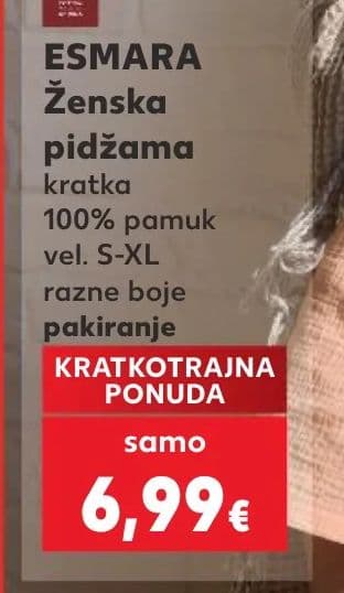 ESMARA ESMARA Ženska pidžama kratka, 100% pamuk, razne boje