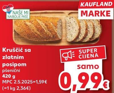 KAUFLAND MARKE Kruščić sa zlatnim posipom pšenični