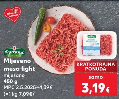 Purland Mljeveno meso light miješano