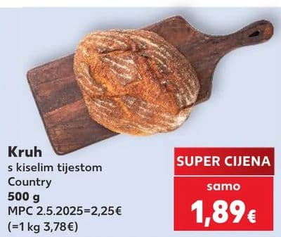 Kruh s kiselim tijestom Country