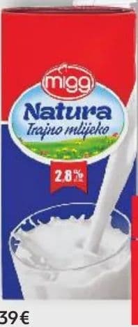 NATURA Trajno mlijeko s čepom