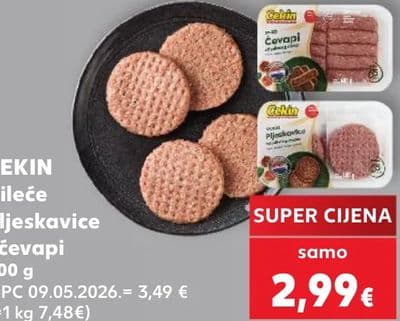 CEKIN Pileće pljeskavice i ćevapi