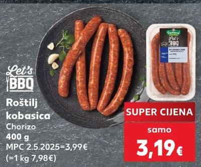 Let's BBQ Roštilj kobasica Chorizo