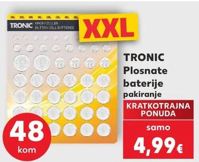 TRONIC TRONIC Pljosnate baterije pakiranje