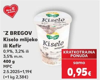 Z BREGOV Kiselo mlijeko ili Kefir