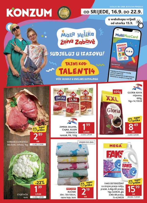 Konzum - Katalog (16. 09. 2026. - 22. 09. 2026.)