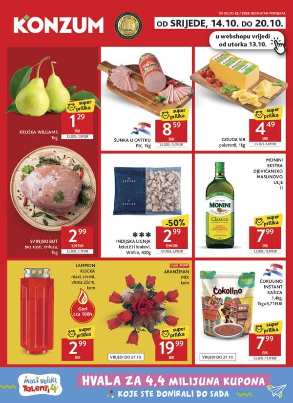 Konzum katalog (14. 10. 2026. - 20. 10. 2026.)