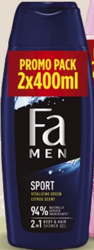 FA GEL ZA TUŠIRANJE odabrane vrste, 400ml, 1l=6,24EUR