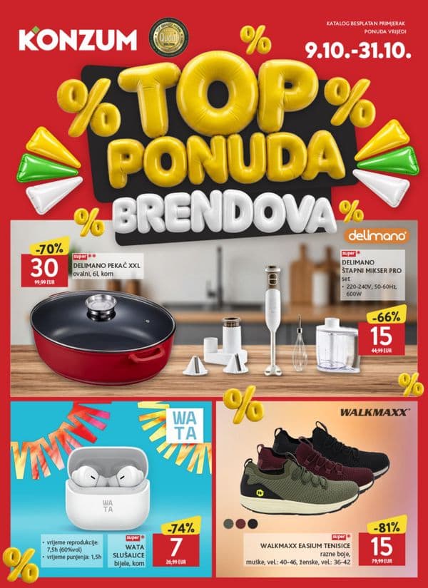 Konzum katalog Top ponuda brendova (09. 10. 2026. - 31. 10. 2026.)