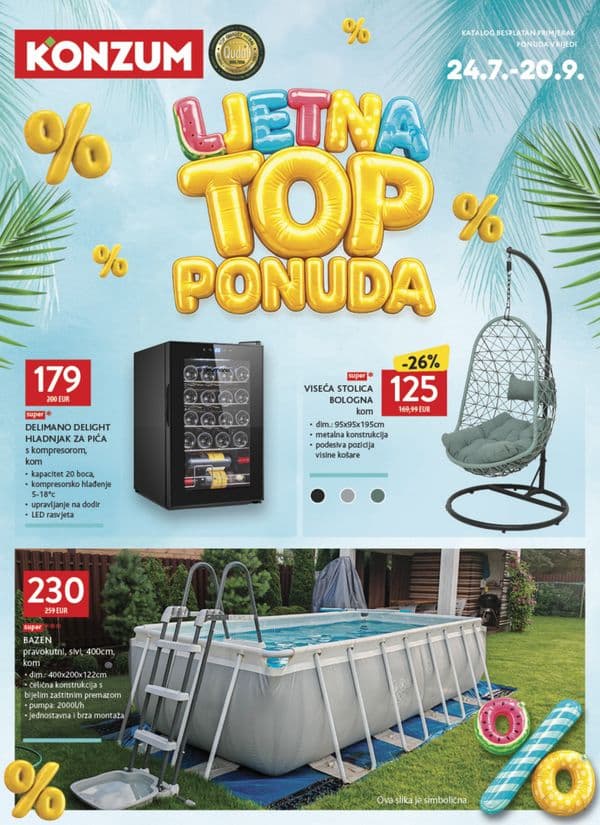 Konzum - Ljetna TOP ponuda (24. 07. 2026. - 20. 09. 2026.)