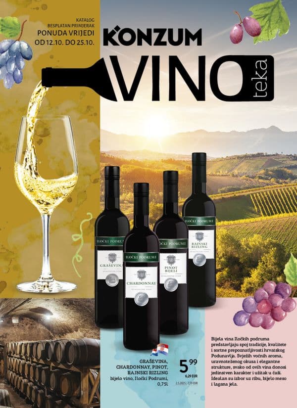 Konzum Tematski katalog Vinoteka (12. 10. 2026. - 25. 10. 2026.)
