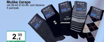 BLEUR Muške čarape vel.39-42 ili 43-46, sort dezena