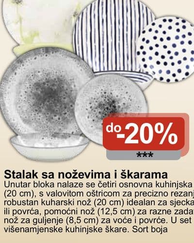 Stalak sa noževima i škarama