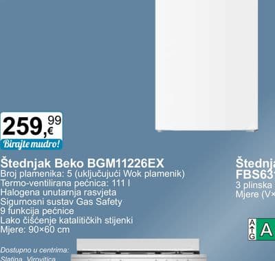 Beko Hladnjak Beko RDSO206K40WN