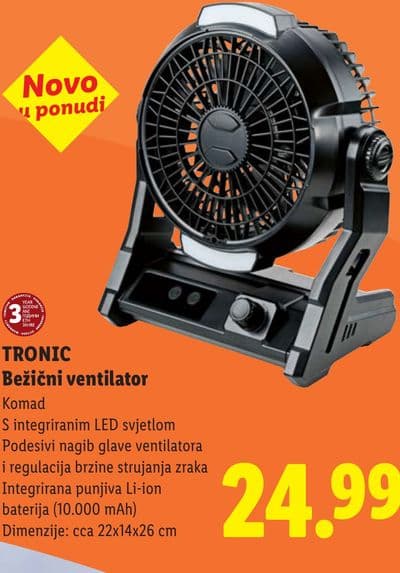 TRONIC Bežični ventilator