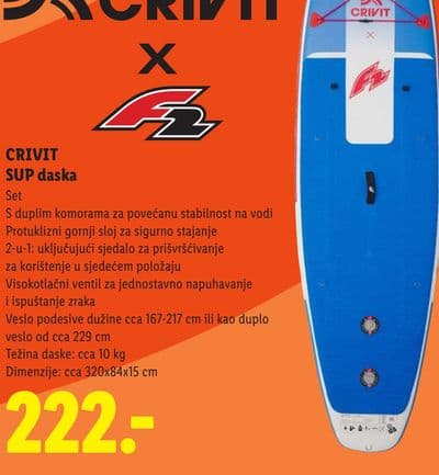 CRIVIT CRIVIT SUP daska Set