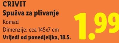 CRIVIT CRIVIT Spužva za plivanje