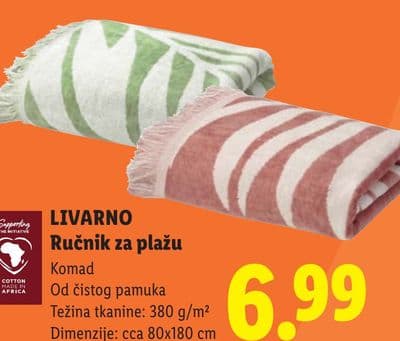 LIVARNO LIVARNO Ručnik za plažu