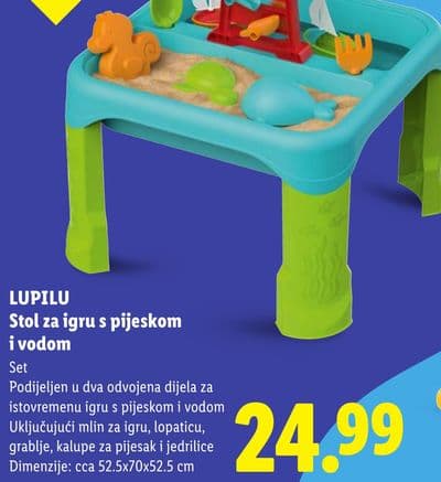 LUPILU LUPILU Stol za igru s pijeskom i vodom