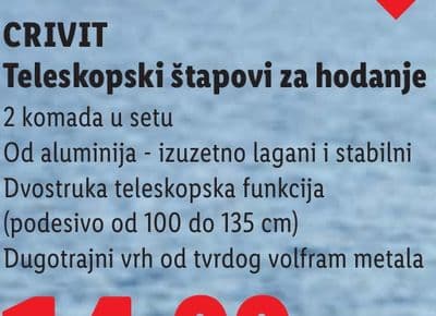 CRIVIT CRIVIT Teleskopski štapovi za hodanje