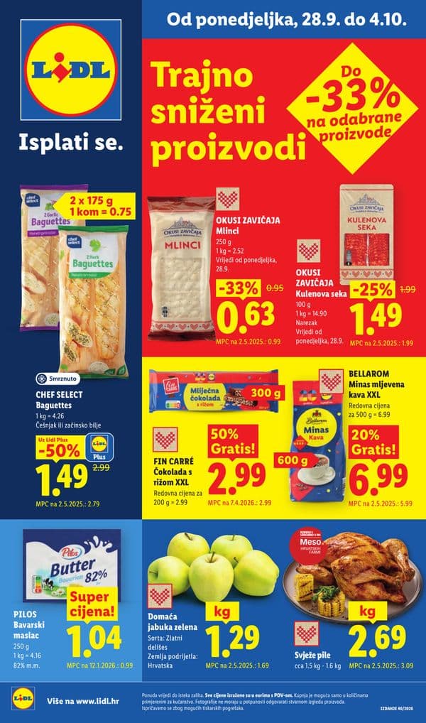 Lidl - Od ponedjeljka, 28.9. do 4.10. Vrijedi od ponedjeljka 28.09. (28. 09. 2026. - 04. 10. 2026.)