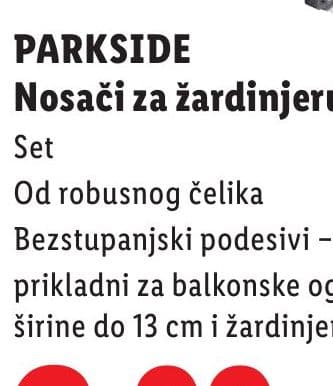 PARKSIDE PARKSIDE Nosači za žardinjeru